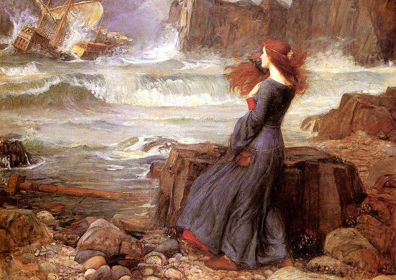John William Waterhouse Miranda - The Tempest oil painting image